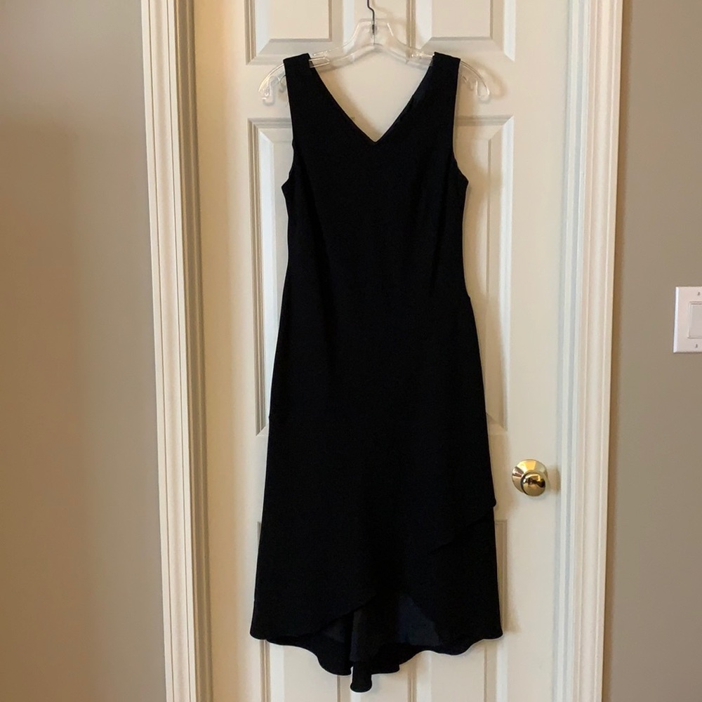 Talbots black asymmetrical dress